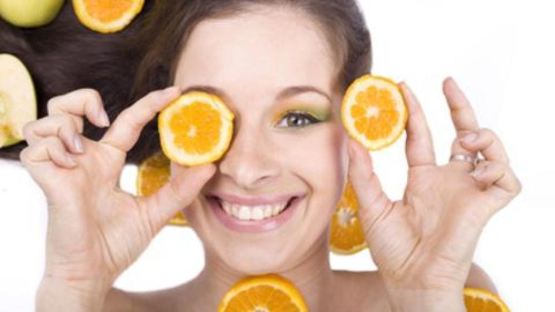 sweet girls with fruits
