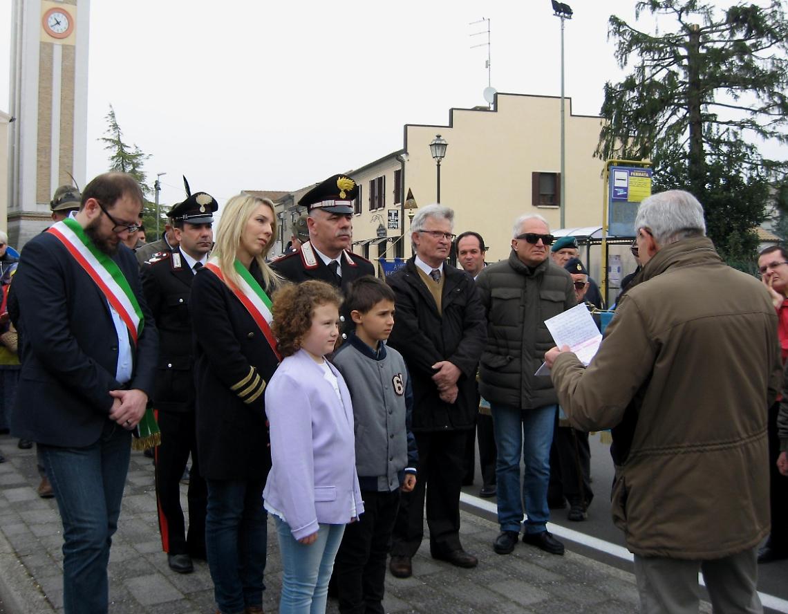 Bottrighe, un momento della commemorazione dell'86 della scomparsa di Maddalena