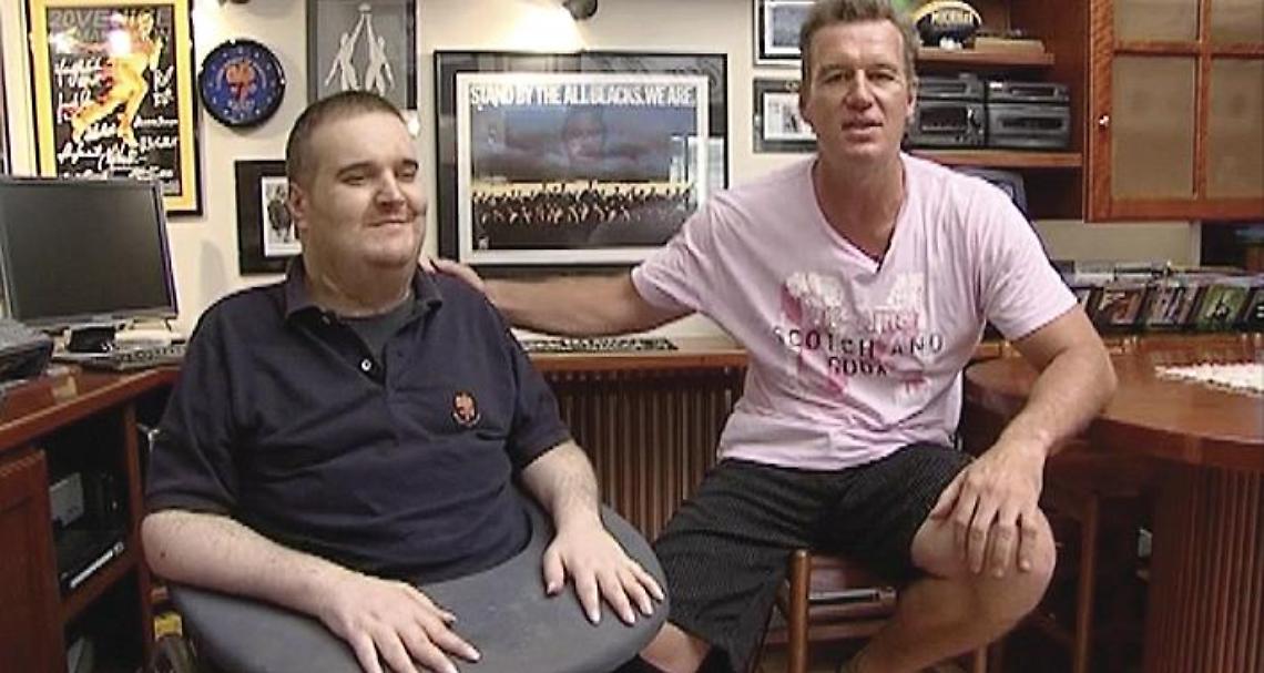 Giancarlo Volpato con John Kirwan, campione del mondo con gli All Blacks nel 1987