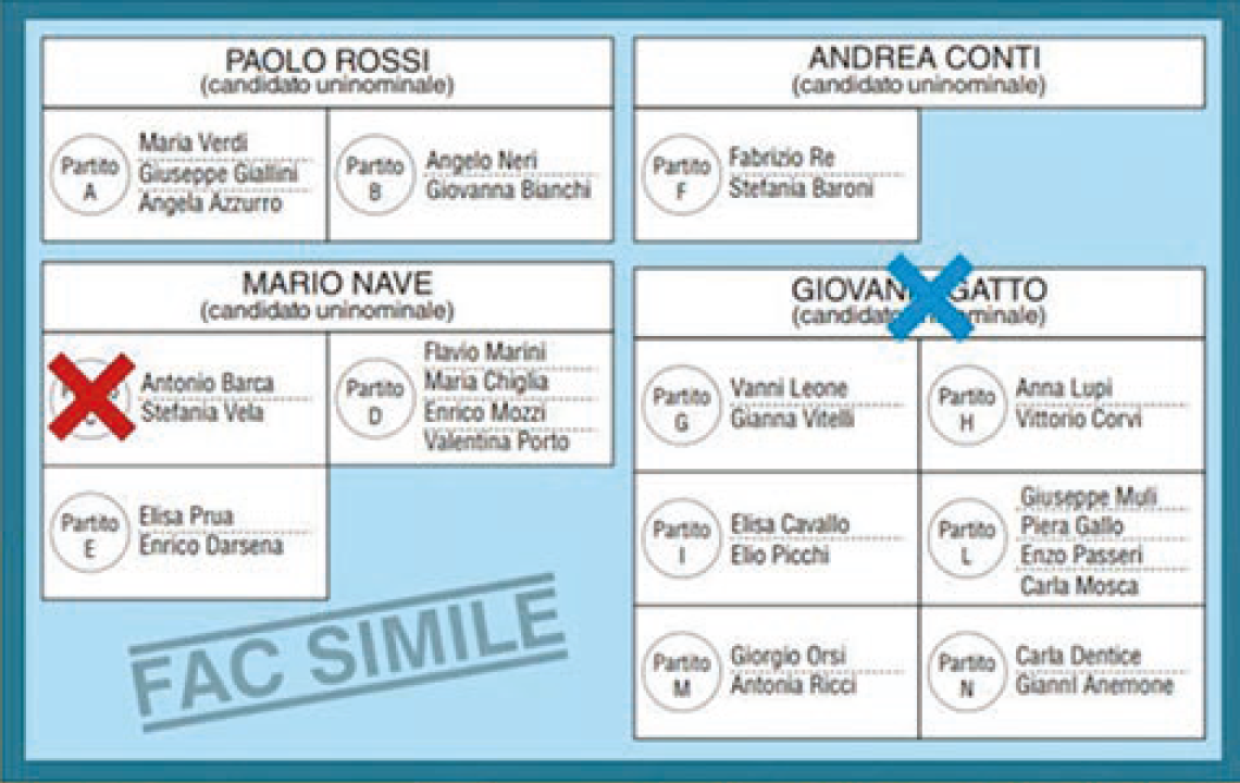 scheda fac simile