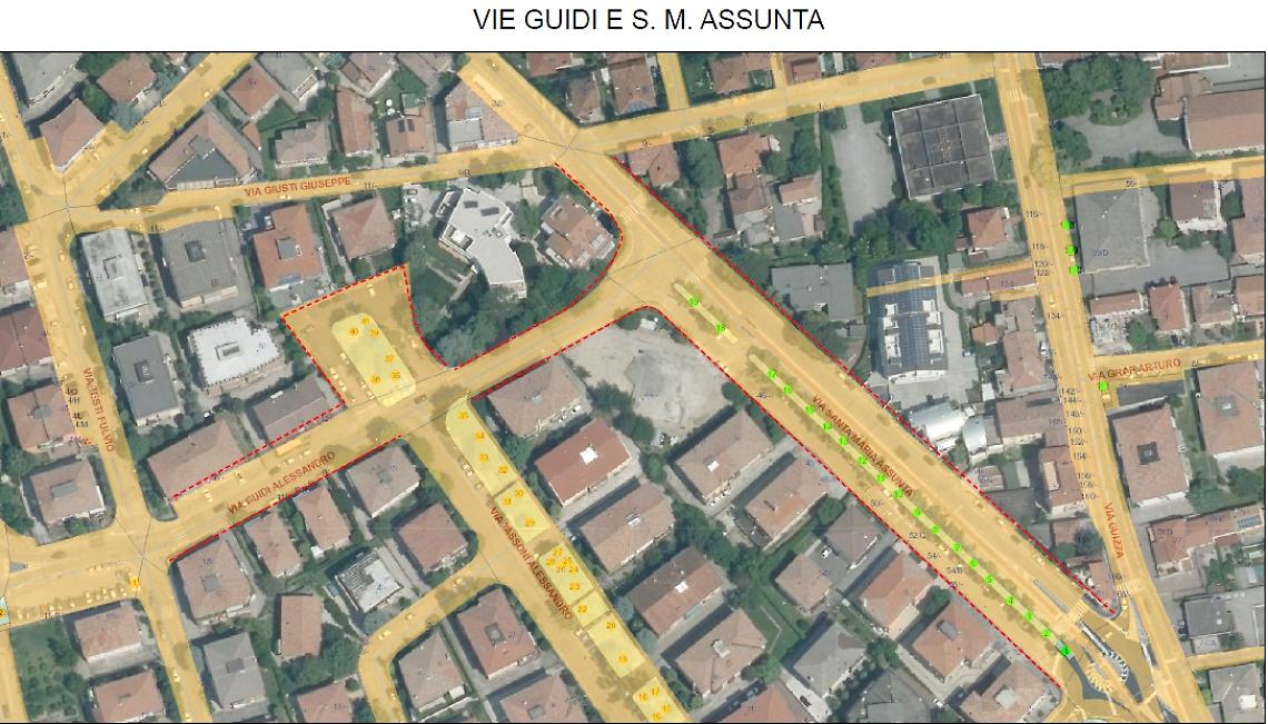 marciapiedi vie Guidi e S.M.Assunta