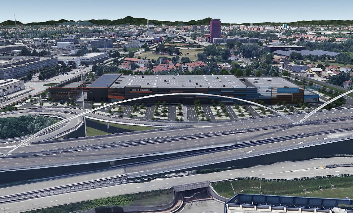 Complesso commerciale Padova Est: Ridotta sensibilmente la cubatura