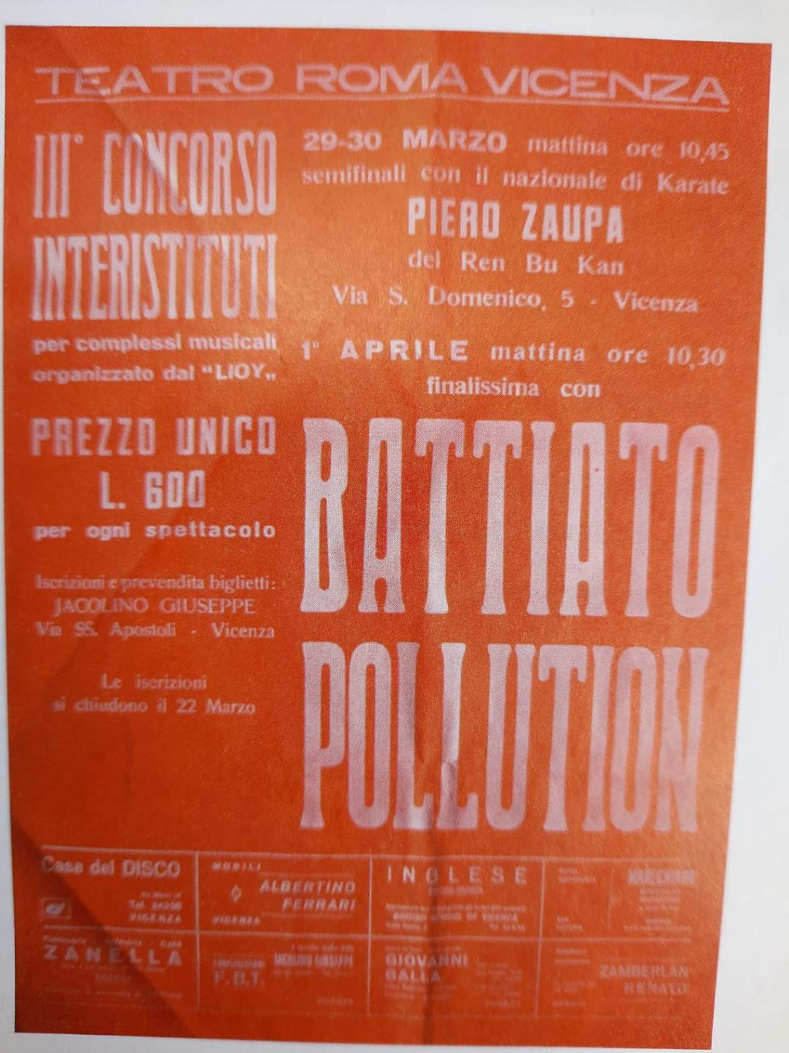 Battiato manifesto 1973