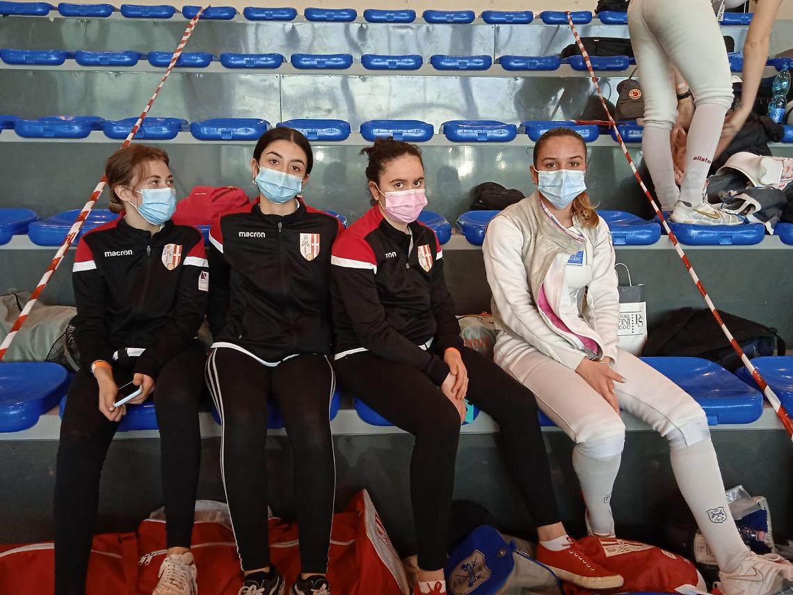 Bianca Bicchi, Arianna Crivellaro, Margherita Gagliardi e Laura Parlato circolo spada vicenza