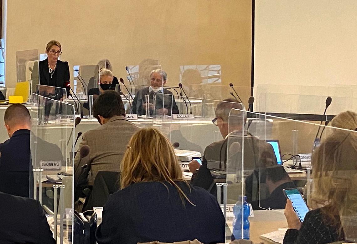 Simona Siotto spiega PAESC in consiglio Vicenza