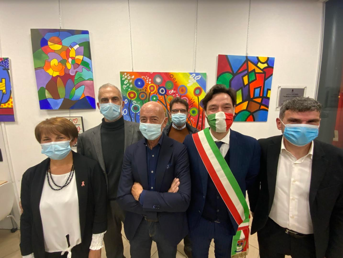 Alcuni momenti dell'inaugurazione della mosttra "Ri-fatti" a Zero Branco