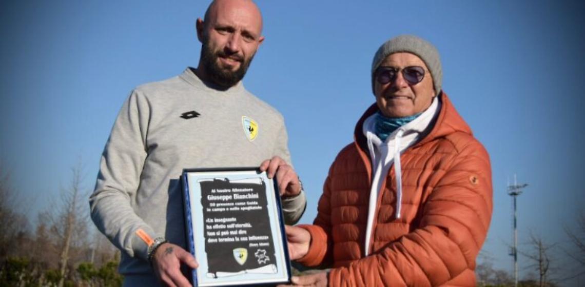 Bianchini e il presidente Lino Chilese