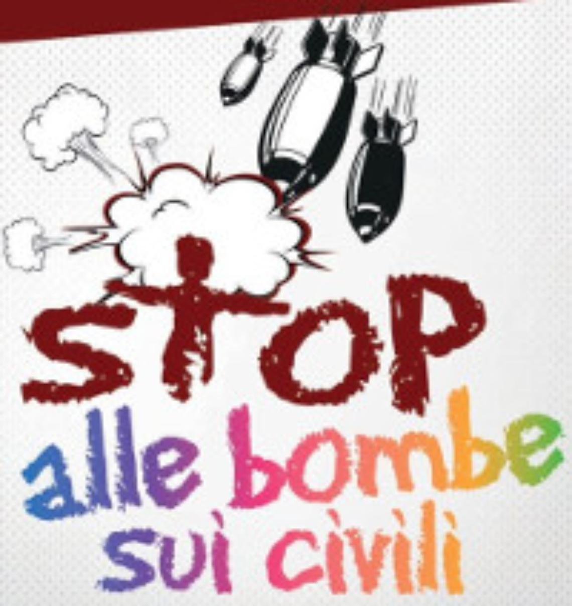 stop alle bombe sui civili