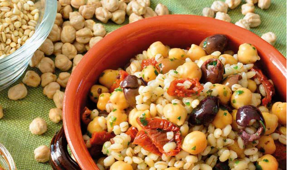 insalata orzo con ceci