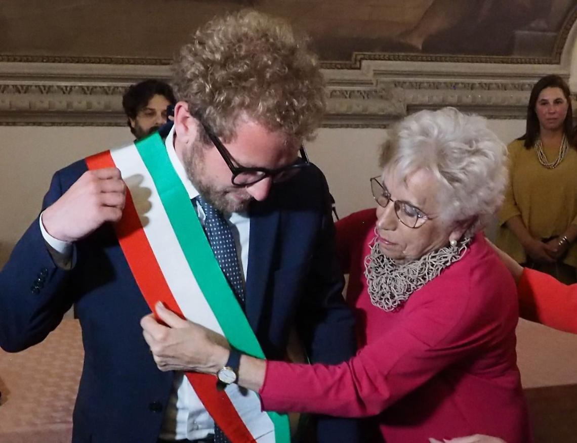 Possamai fascia tircolore nonna Pia Piovesan ritaglio