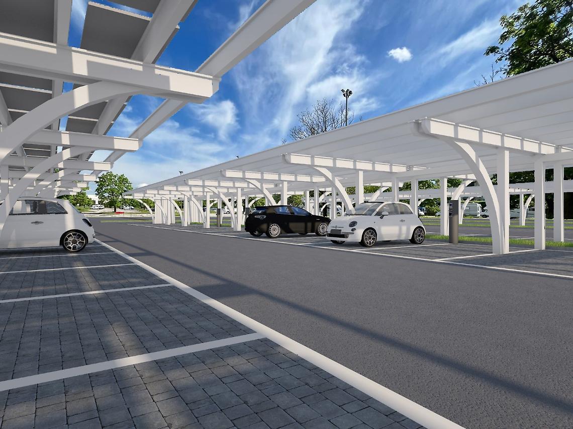 parcheggio via Cricoli copertura elettrica