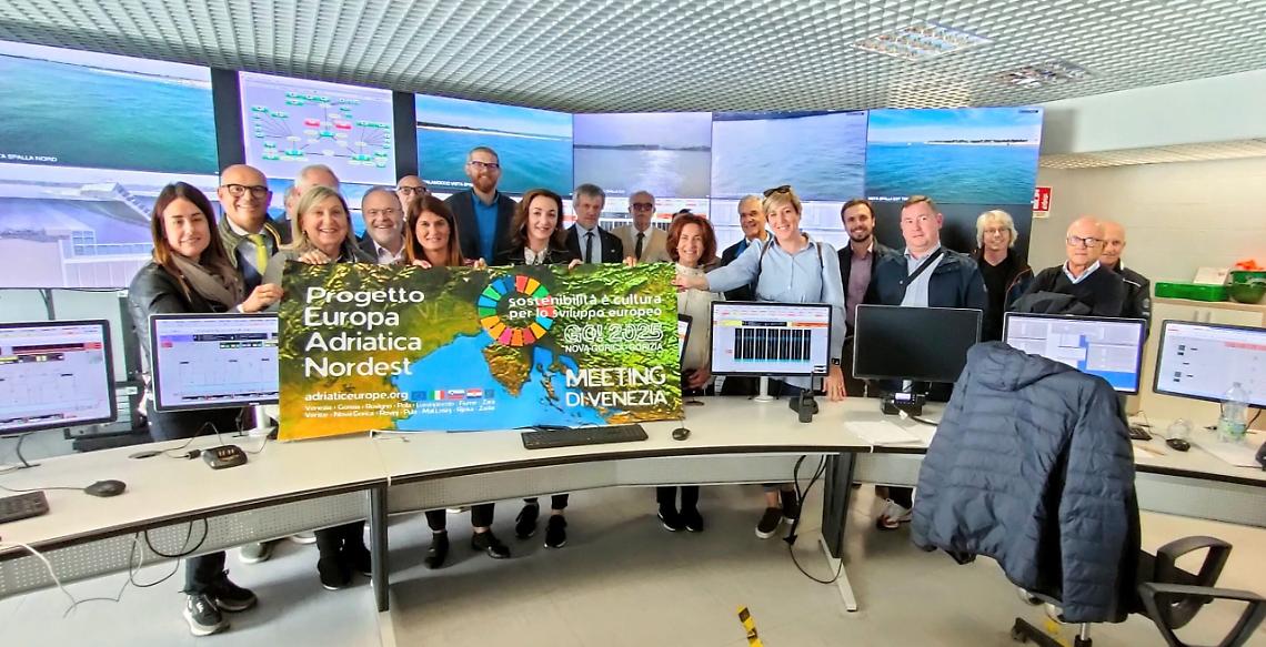 Foto MoSE Venezia control room gruppo Progetto Europa Adriatica Nordest 17.10.2023