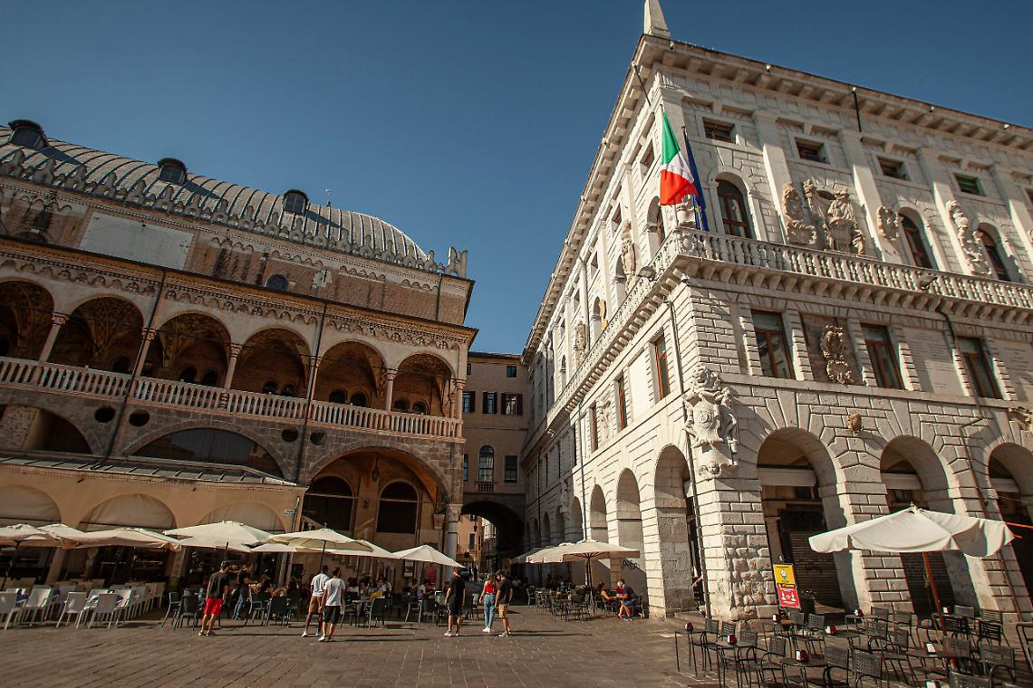 Piazza dei Signori in Padua in Italy, one the most famous place