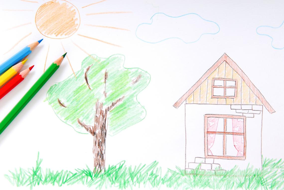 disegno bambini casa