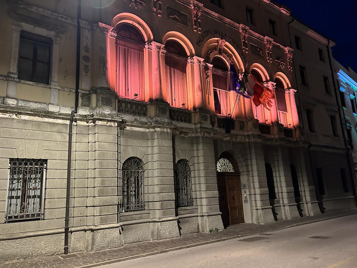 facciata rossa Palazzo Celio1
