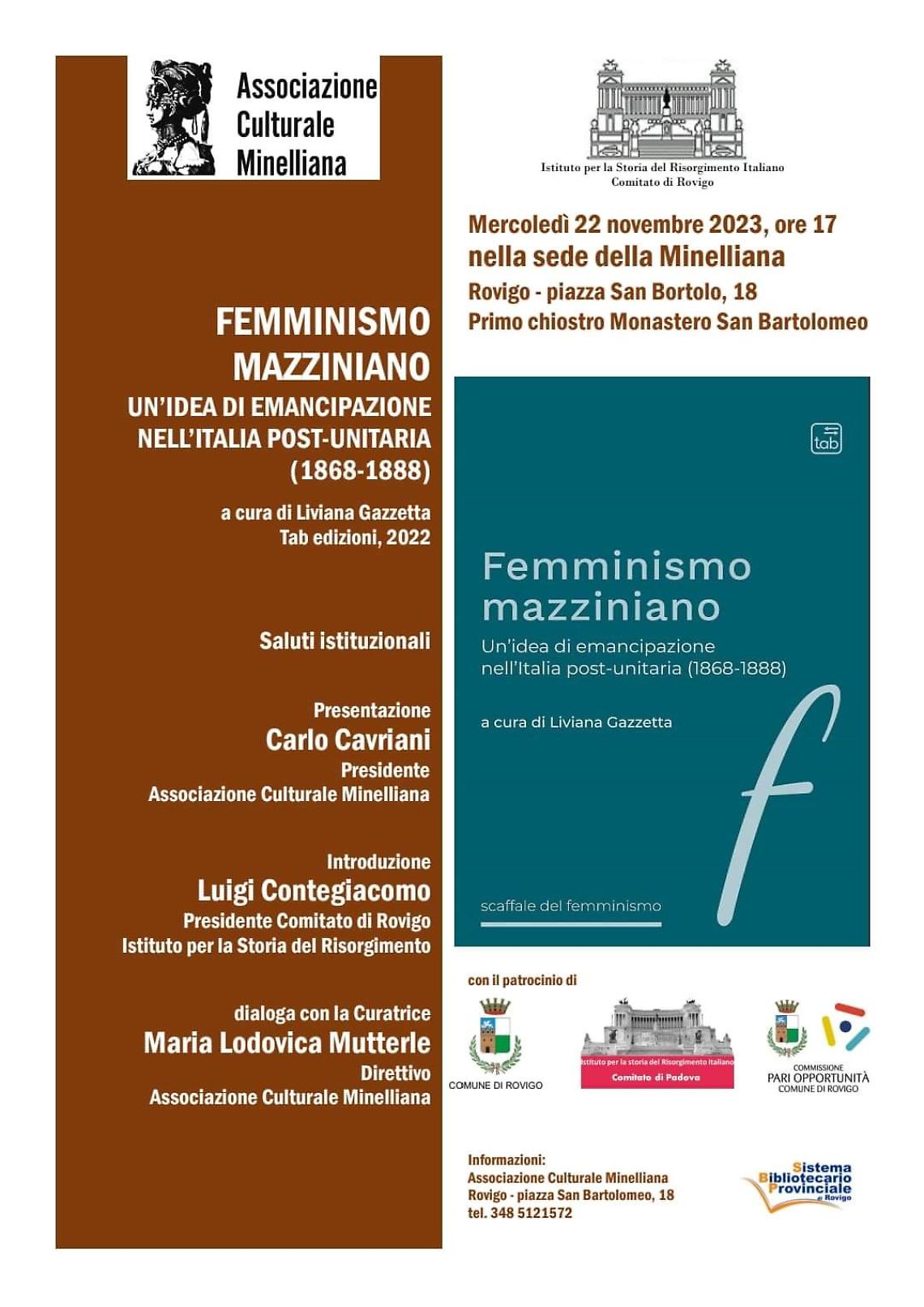 locandina femminismo mazziniano