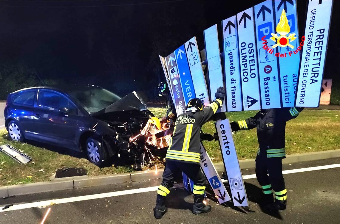 Vicenza viale Margherita contromano