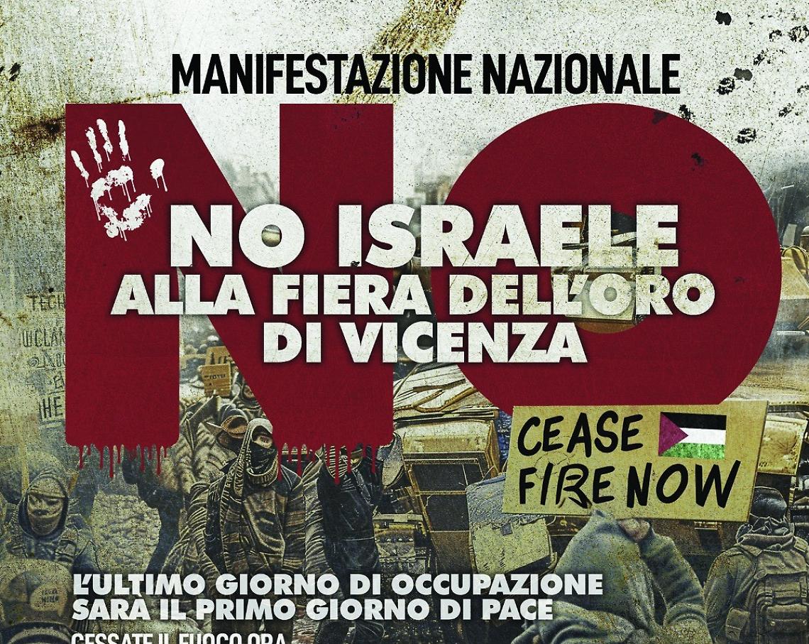 manifestazione contro Israele alla fiera