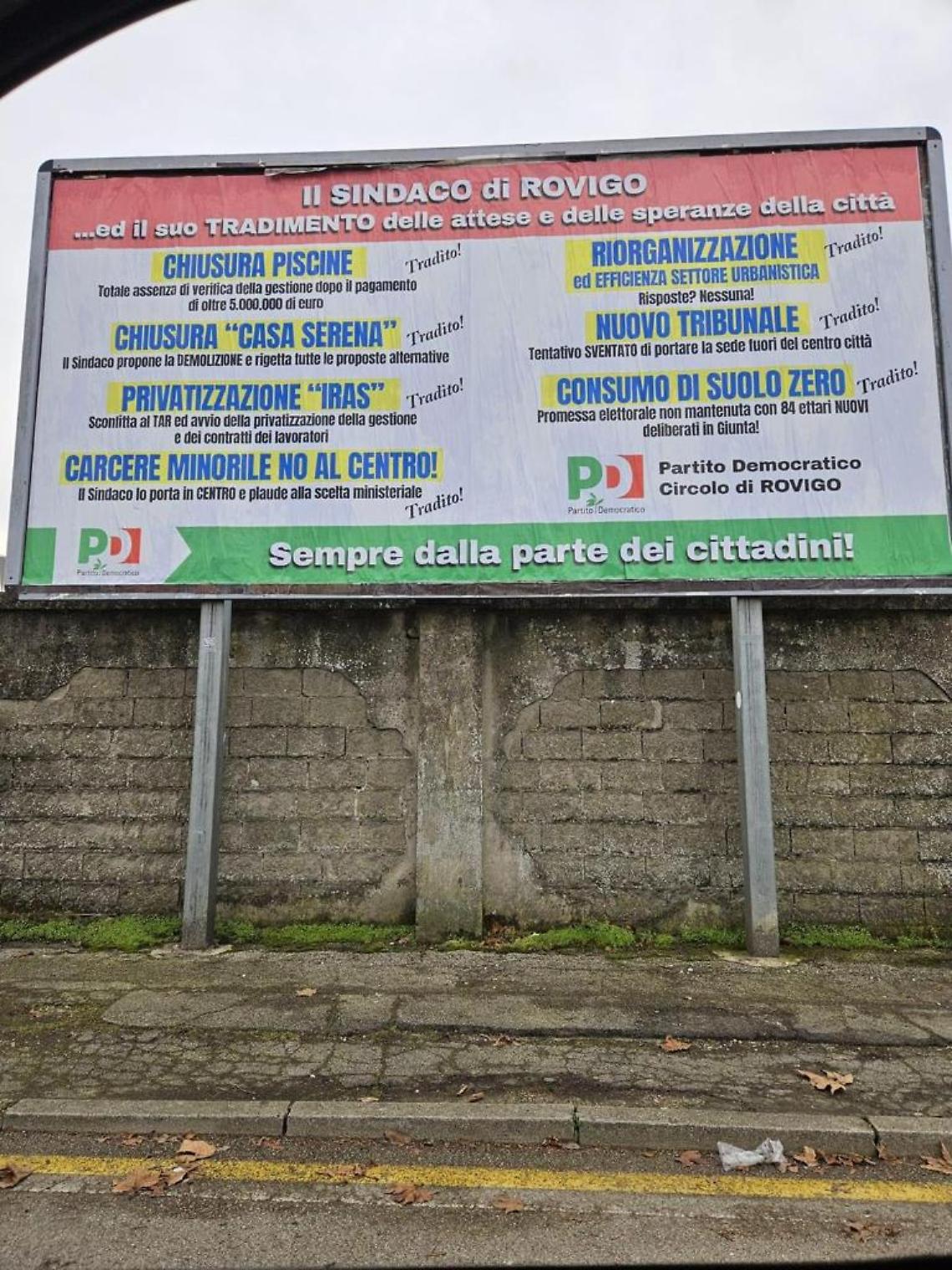 manifesto pd contro gaffeo_ rovigo