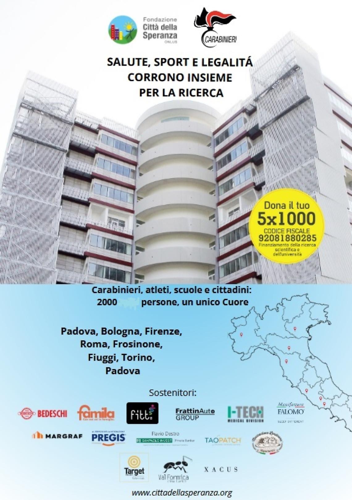 Padova, arriva la staffetta: oltre 70 mila euro raccolti 