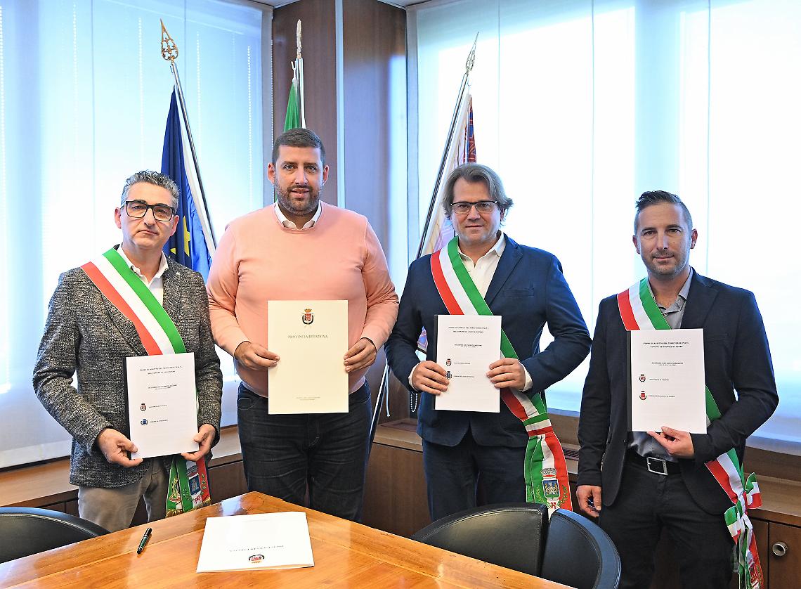 Tre Comuni padovani siglano accordo di pianificazione per un futuro urbanistico sostenibile