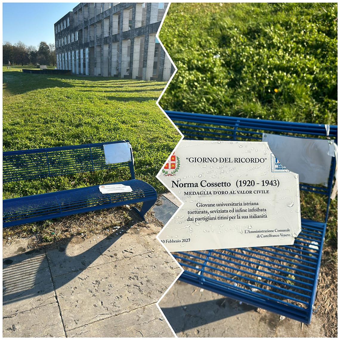 Vandali a Castelfranco Veneto, danneggiata la targa dedicata a Norma Cossetto