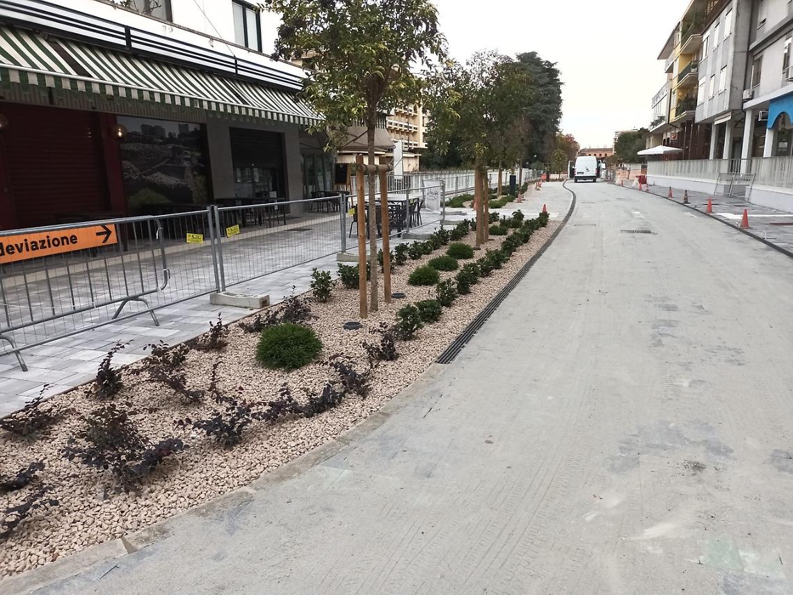 Montegrotto Terme: i lavori di Viale Stazione verso la conclusione