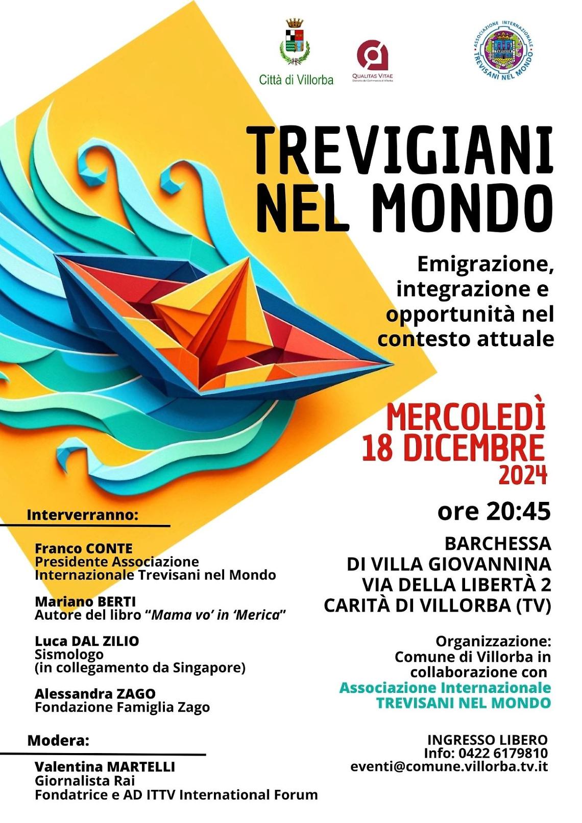 Villorba celebra la giornata internazionale del migrante e dei trevigiani nel mondo