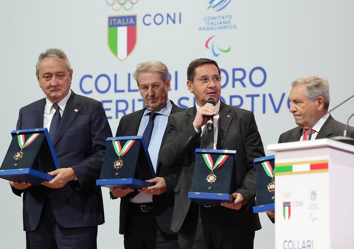 Lorenzi alla consegna del premio