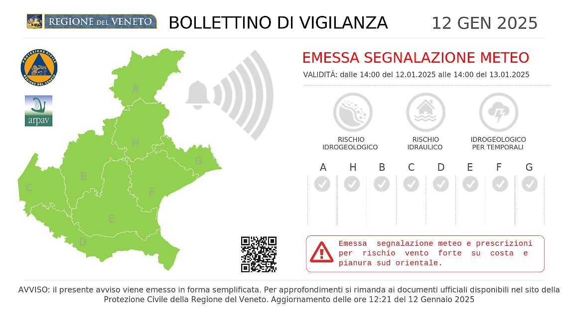 Meteo. Dichiarato Stato di attenzione per vento forte