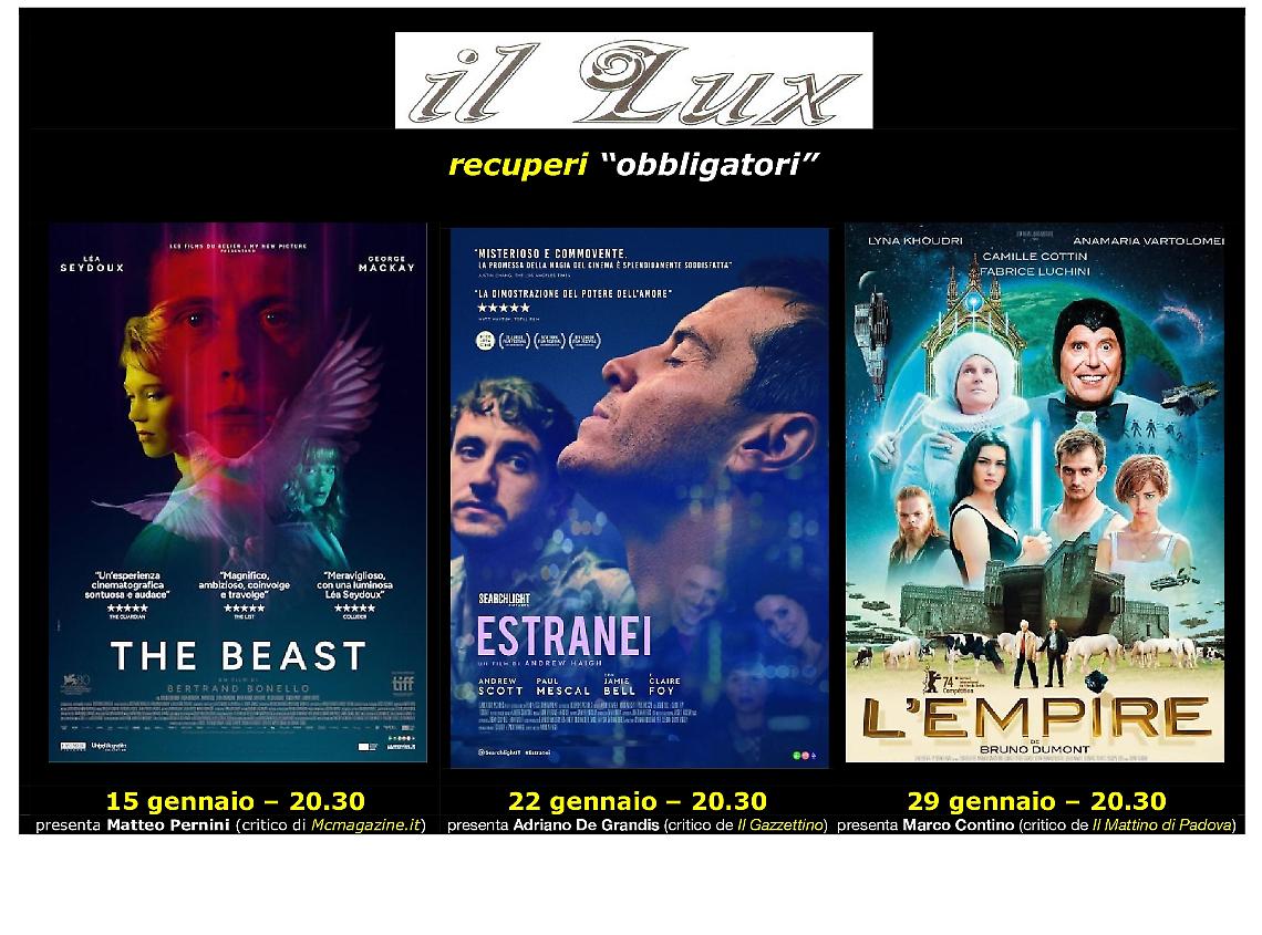 I tre "recuperi obbligatori" del Lux