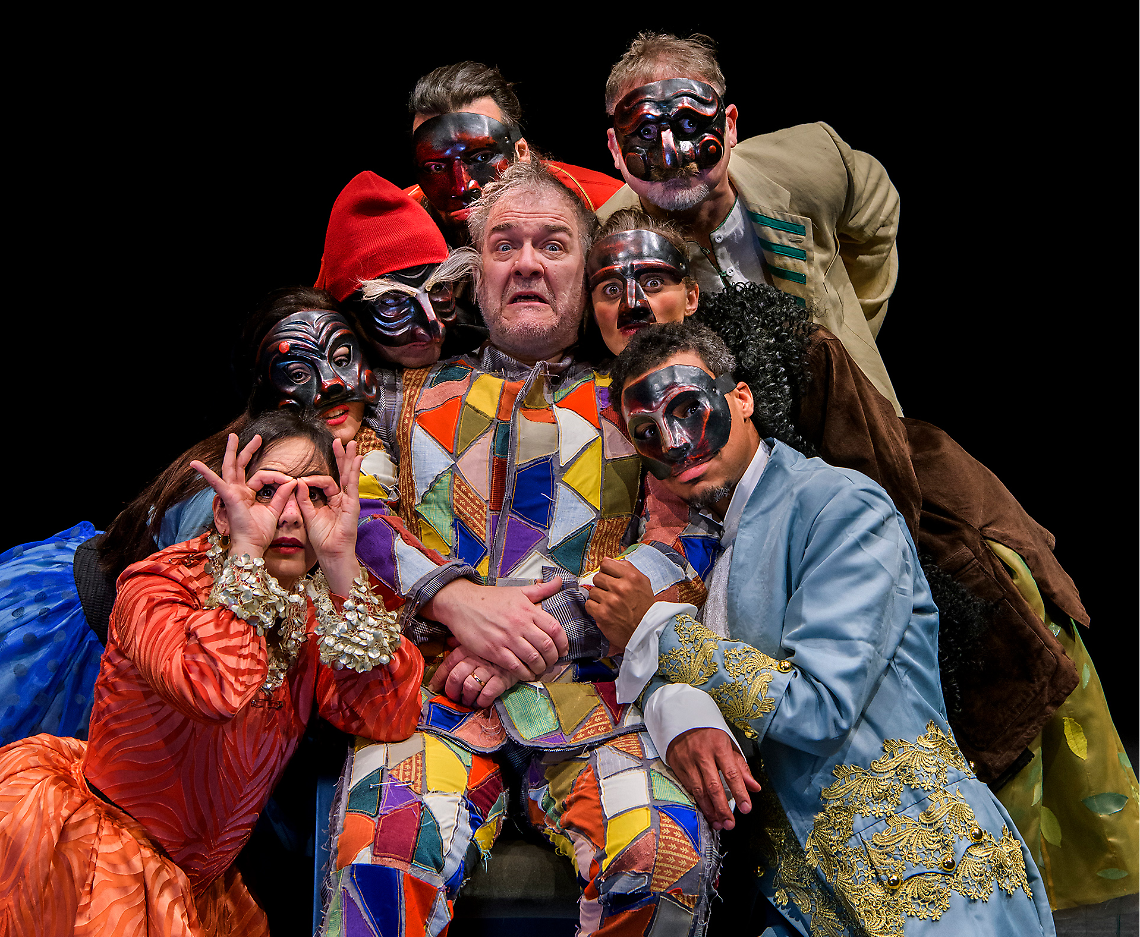 Pennacchi nel ruolo di Arlecchino