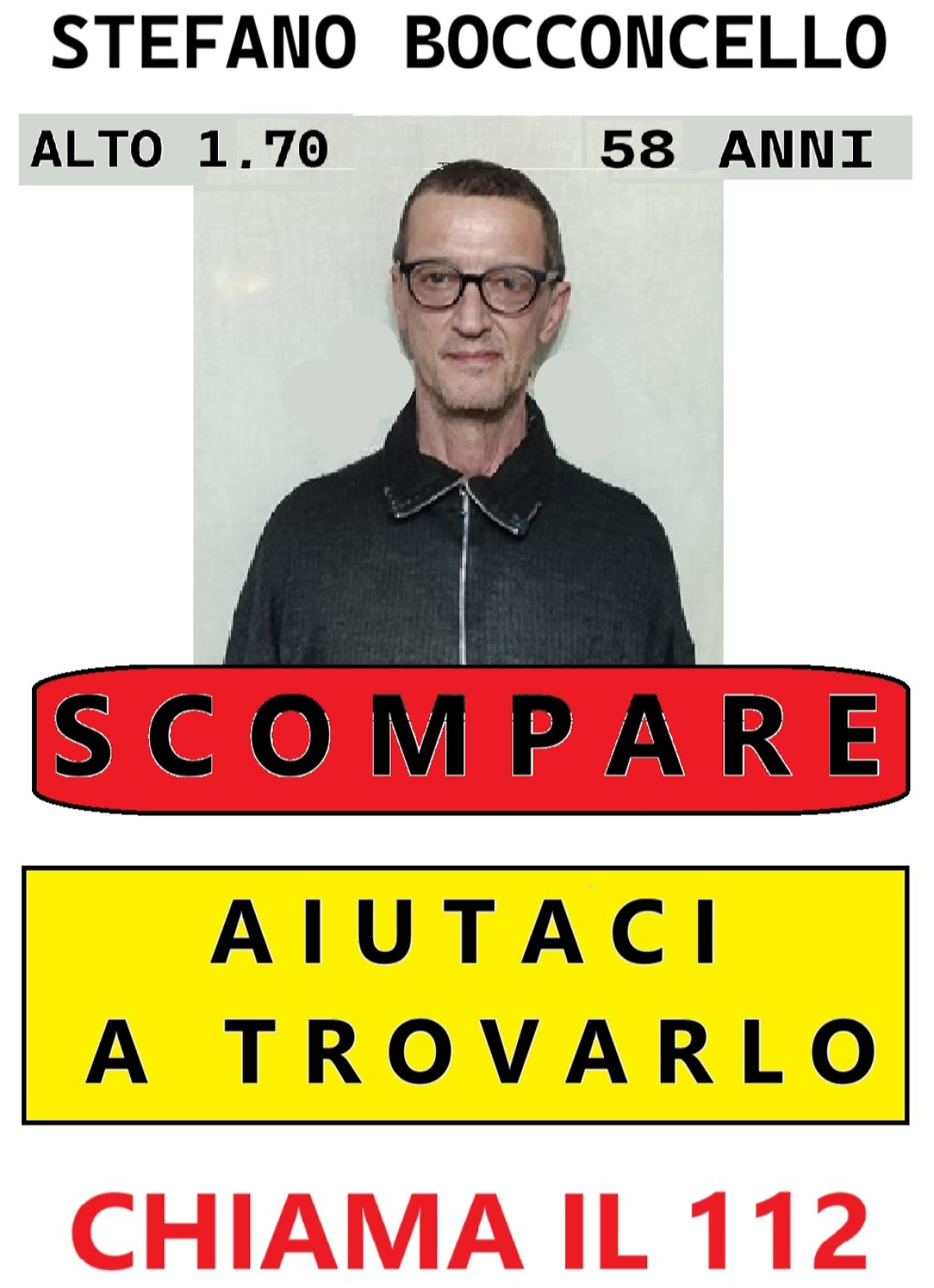 Stefano Bocconcello scompare a Codivernarolo: ricerche sospese