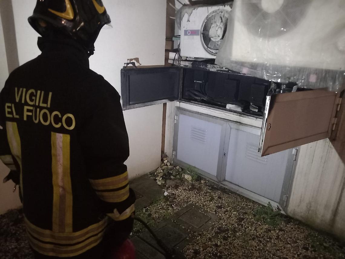 Incendio a Montecchio Maggiore: fiamme in un contatore, nessun ferito