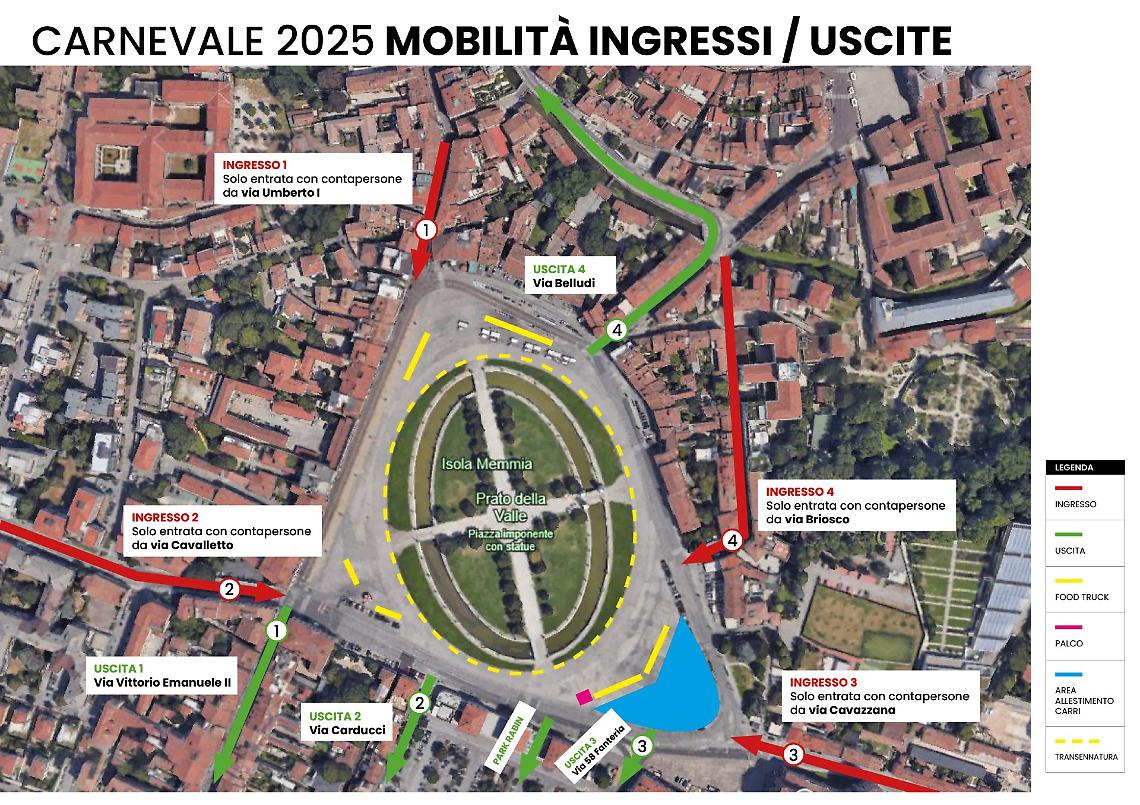La viabilità per Carnevale
