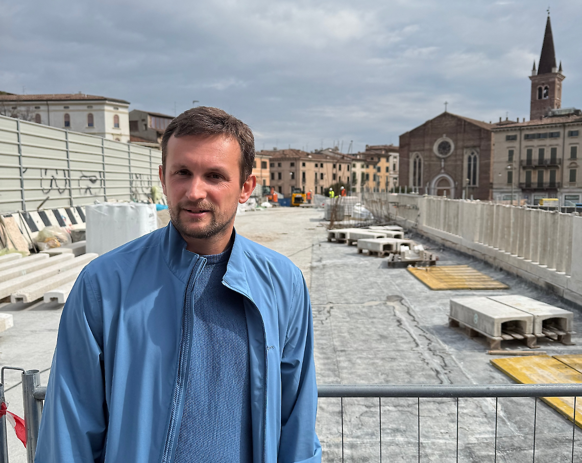 Il sopralluogo dell'assessore Federico Benini
