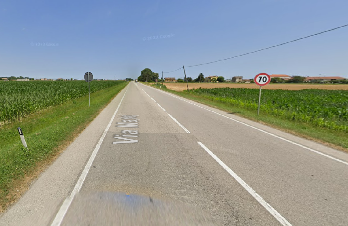 Il tratto lungo il quale si è verificato l'incidente mortale