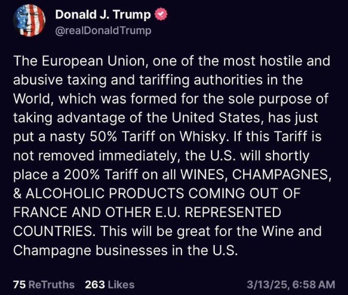 Il post di Donald Trump