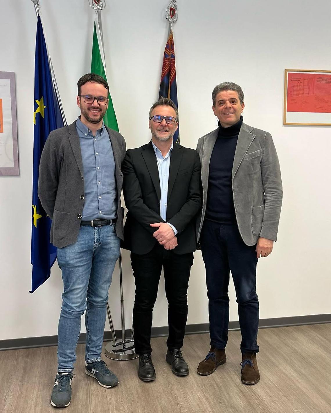 Tiberio Businaro presidente Ater con il sindaco Federico Barbierato e il vice Francesco Pozza