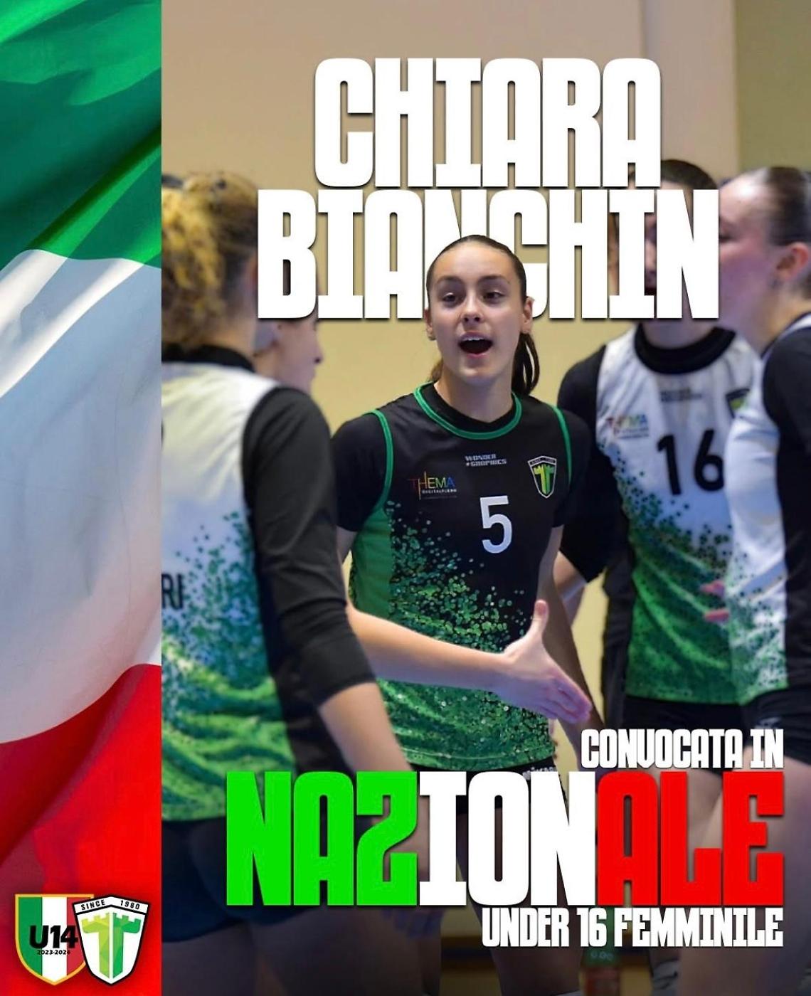 Volley: Chiara Bianchin torna in Azzurro con l'Under 16
