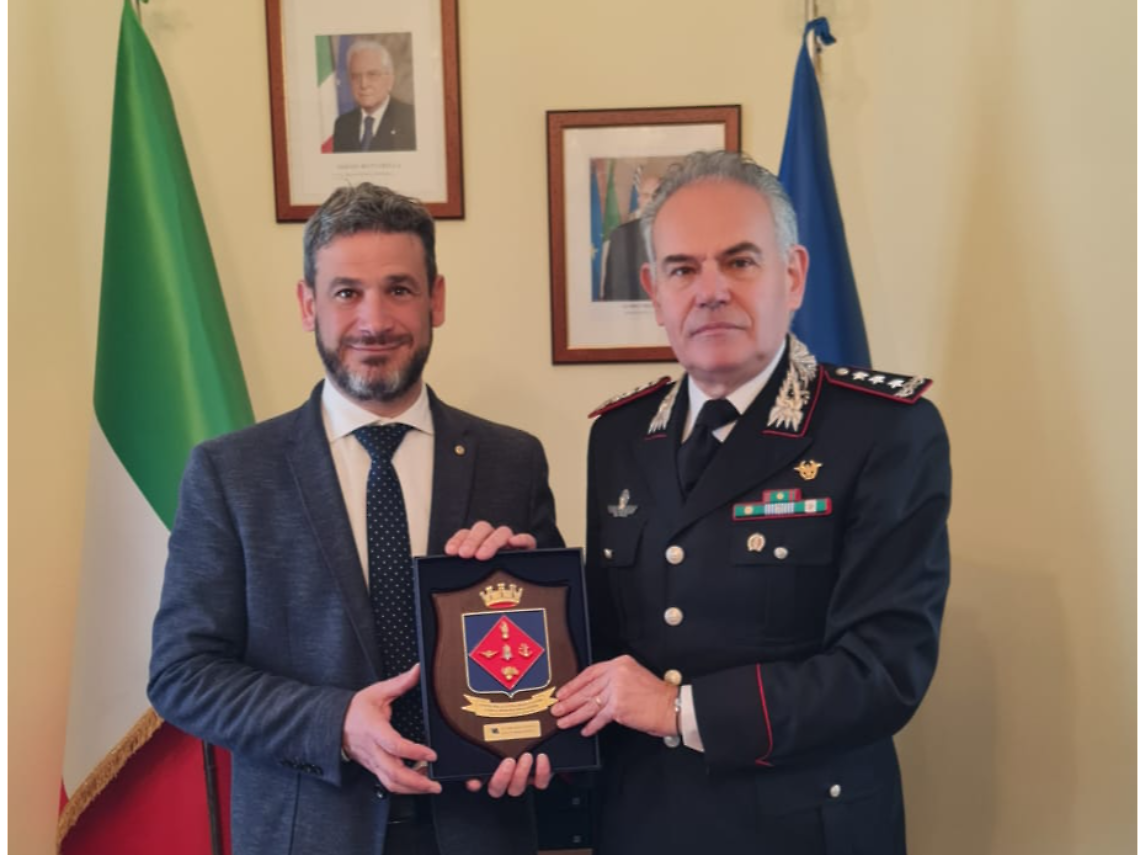Andrea Nardin con il generale Rispoli