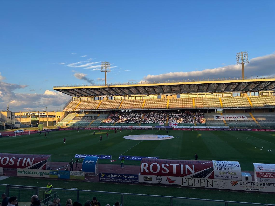 Padova-Clodiense: 1-0 per i biancoscudati, gol di Villa