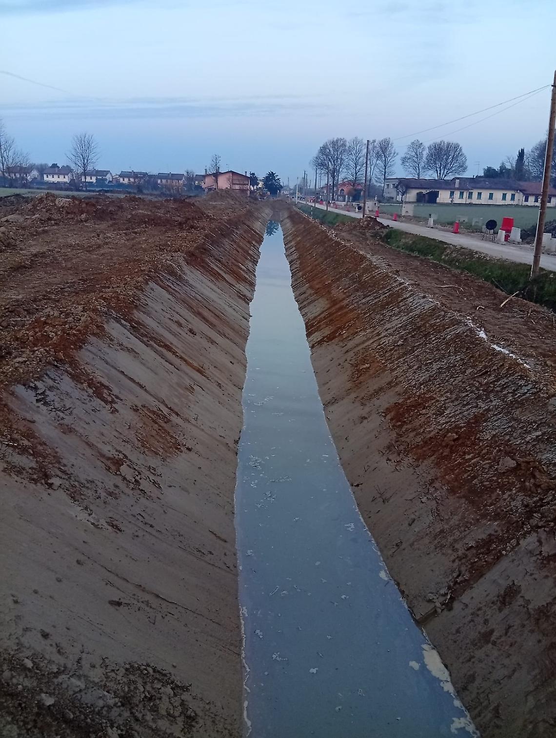 una foto dei lavori che interessano l'aream