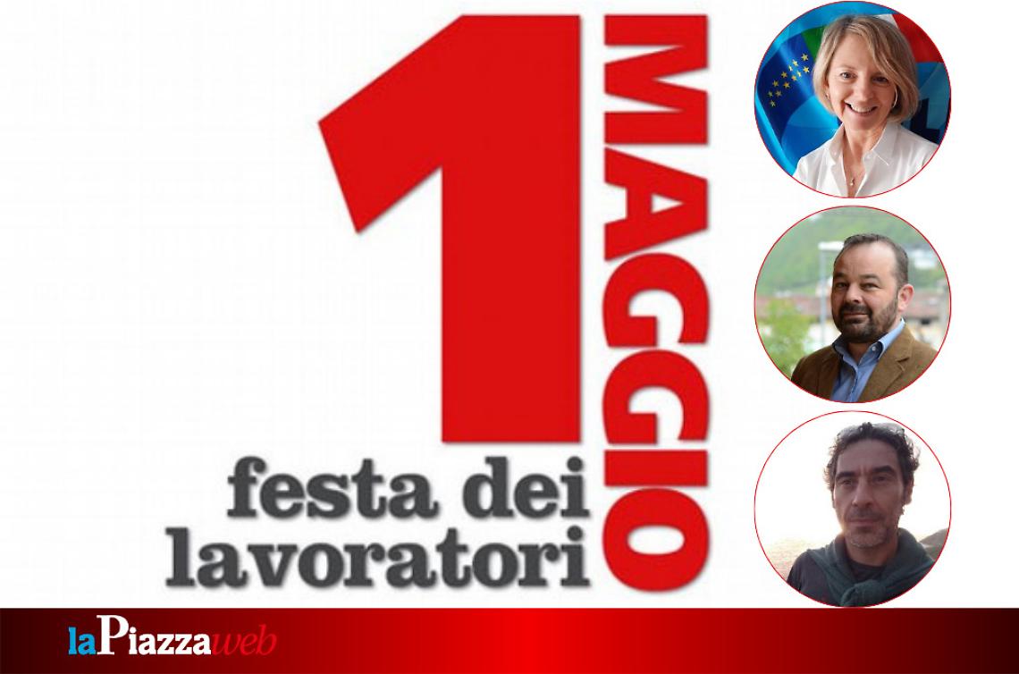 Carola Paggin (UIL Vicenza), Raffaele Consiglio (CISL Vicenza) e Giancarlo Puggioni (CGIL Vicenza)