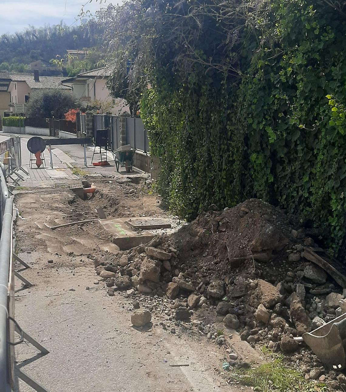 I lavori in via Catajo