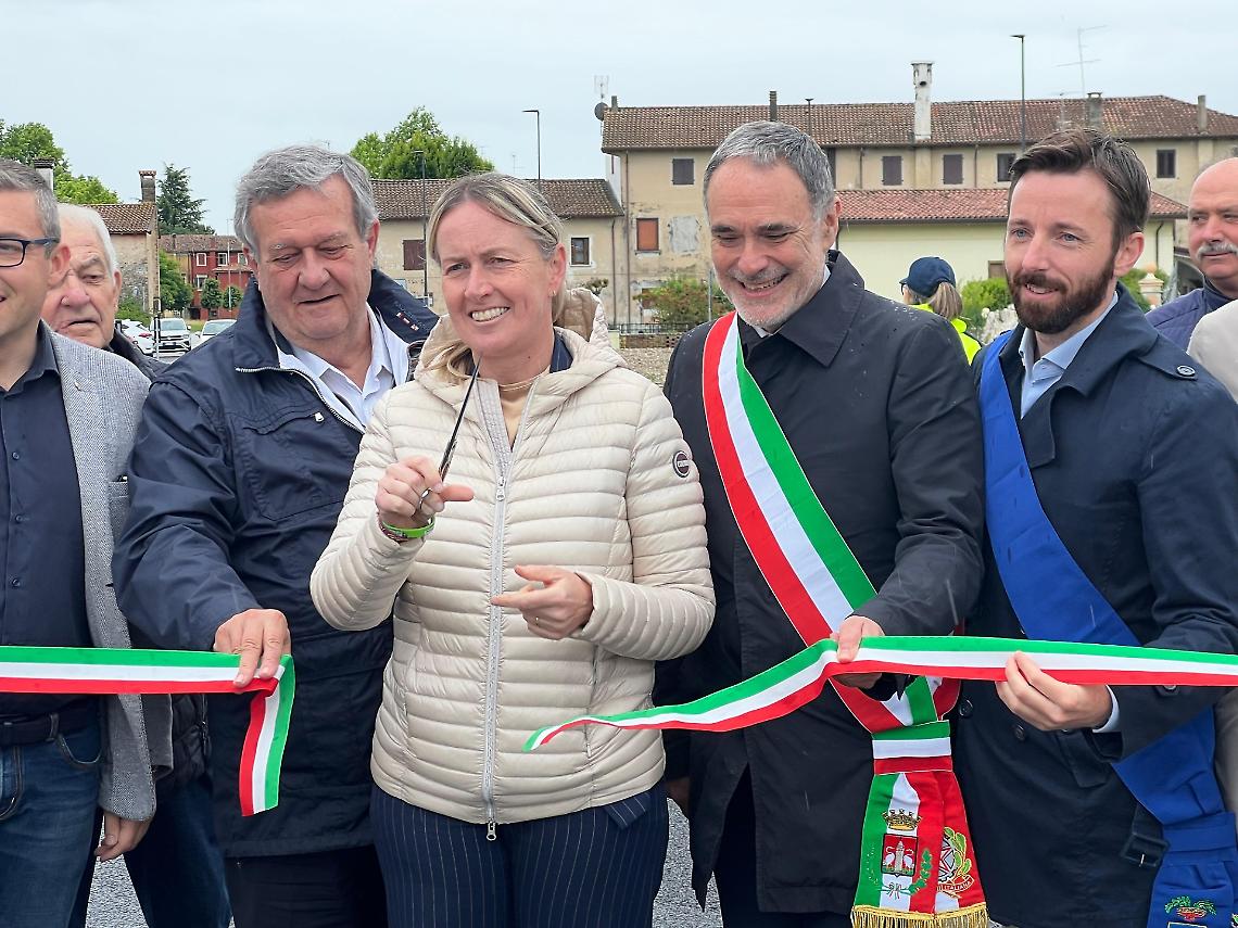 Sicurezza e mobilità, Portogruaro inaugura la nuova rotatoria sulla SR 53