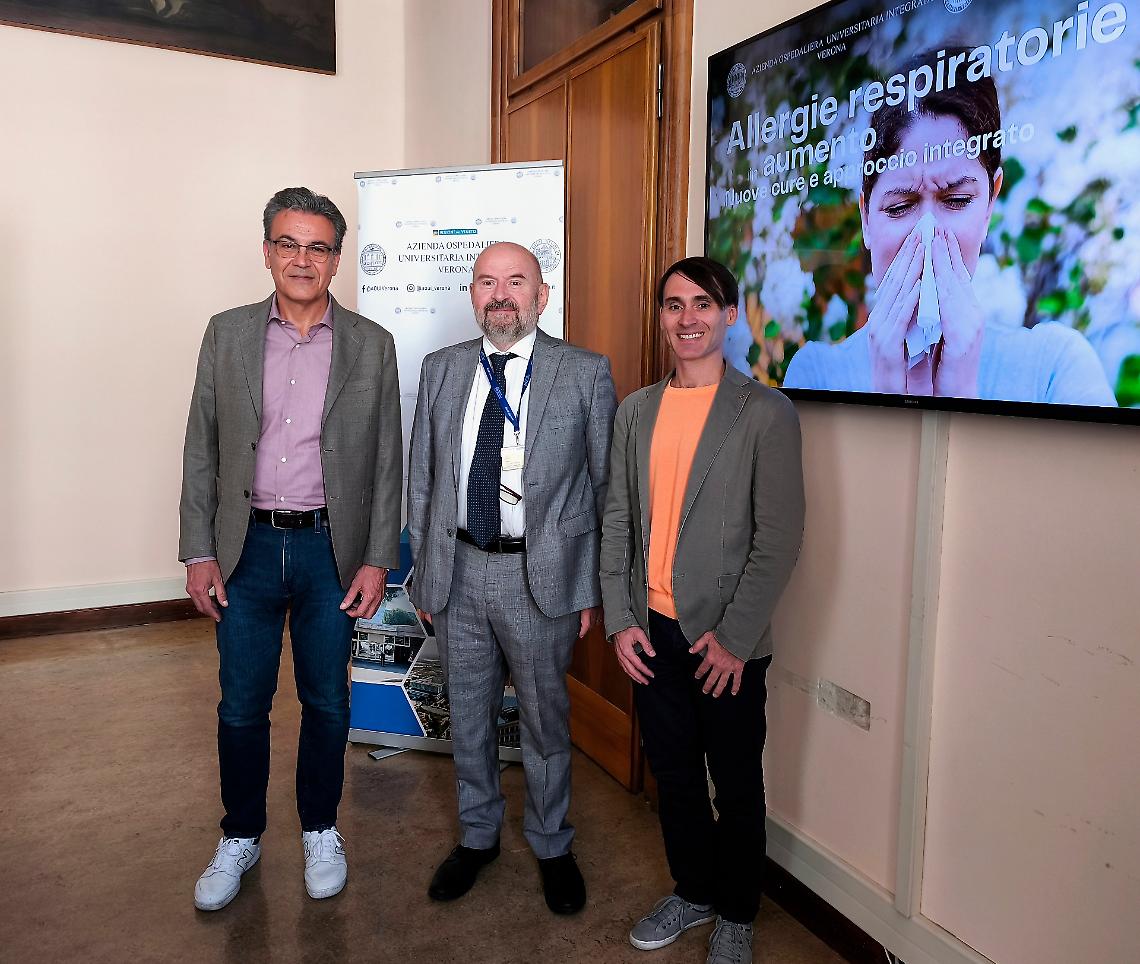 Da sinistra dott Schiappoli, Bravi e prof Caminati