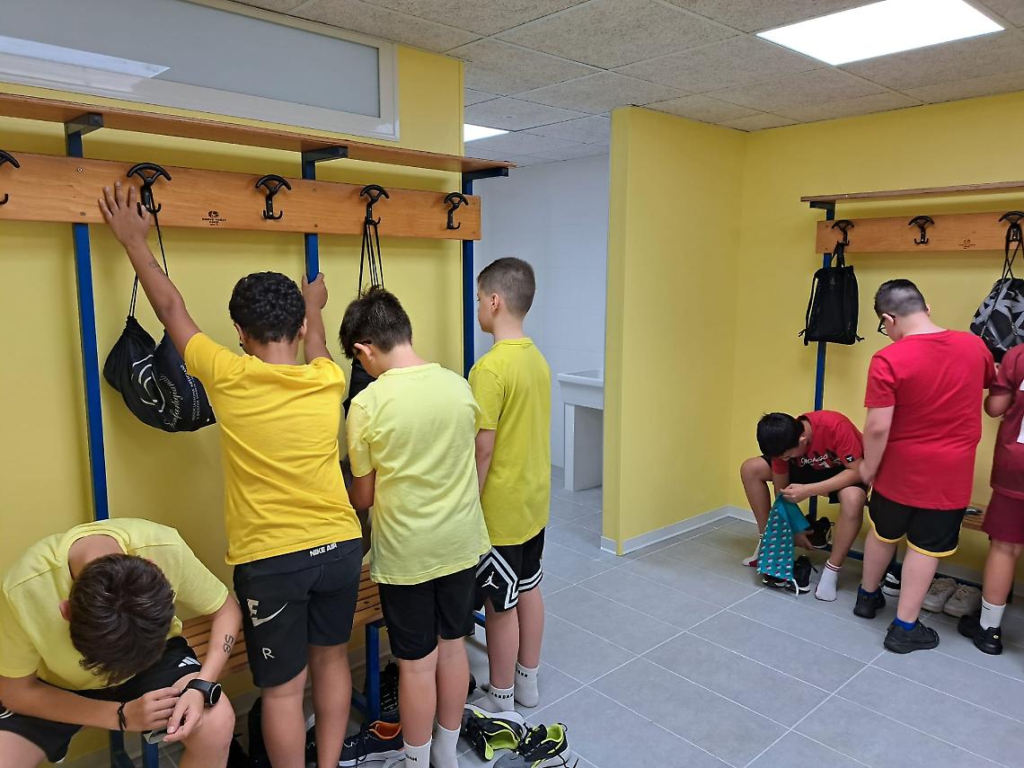 Foto dei nuovi spogliatoi