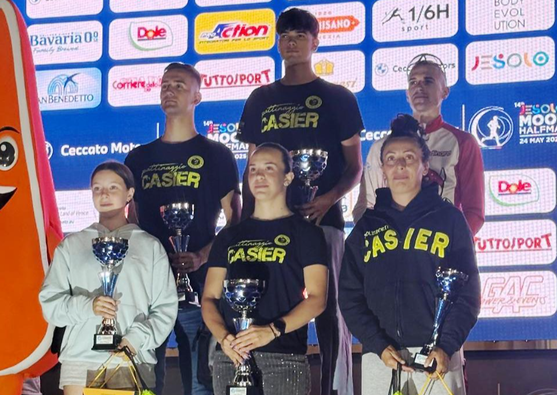 Polisportiva Casier trionfa alla Moonlight Half Marathon di Jesolo