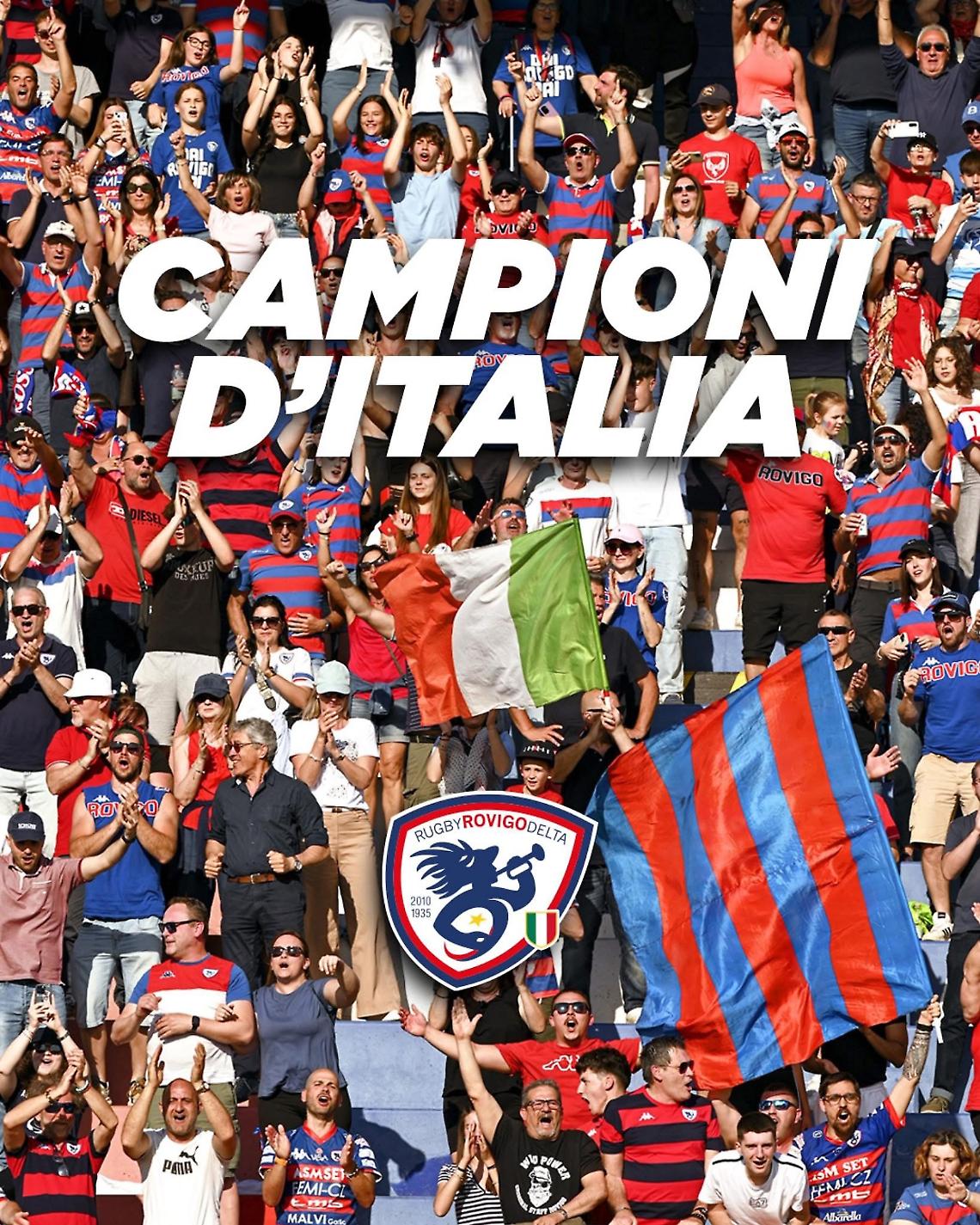 Rovigo trionfa nel rugby: il quindicesimo scudetto è realtà